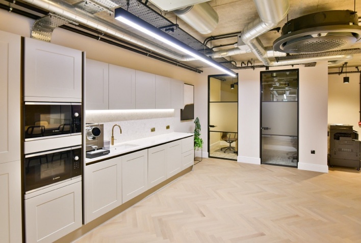 Satis Group interior — dining room